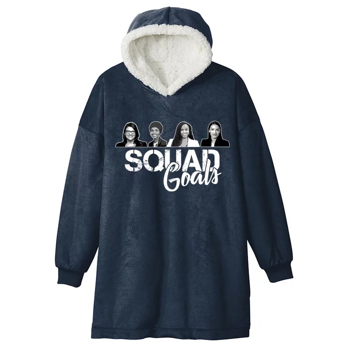 Squad Goals Tlaib Ocasio Cortez Pressley House Hooded Wearable Blanket