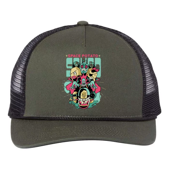 Squad Superhero Space Potato Retro Rope Trucker Hat Cap