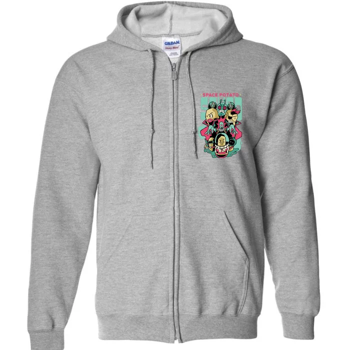 Squad Superhero Space Potato Full Zip Hoodie