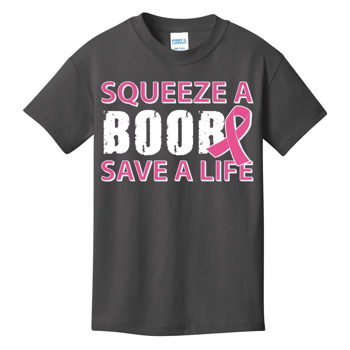 Squeeze A Boob Save A Life Kids T-Shirt