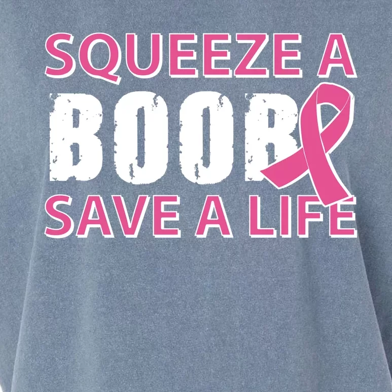 Squeeze A Boob Save A Life Garment-Dyed Women's Muscle Tee