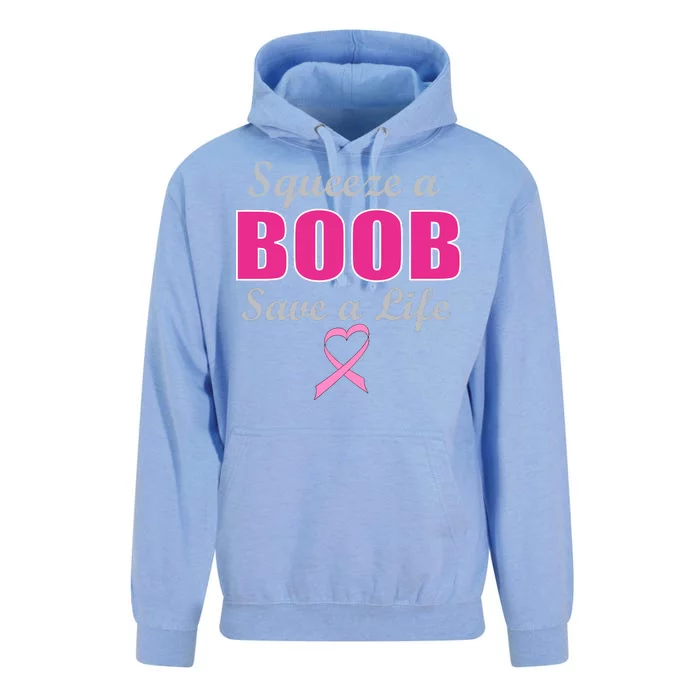 Squeeze A Boob Save A Life Breast Cancer Unisex Surf Hoodie