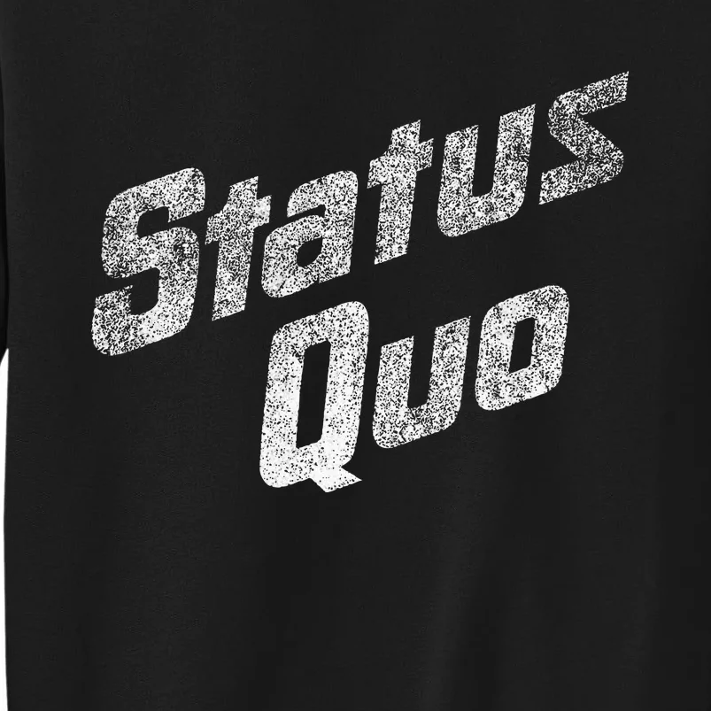 Status Quo White Distressed Logo Sweatshirt