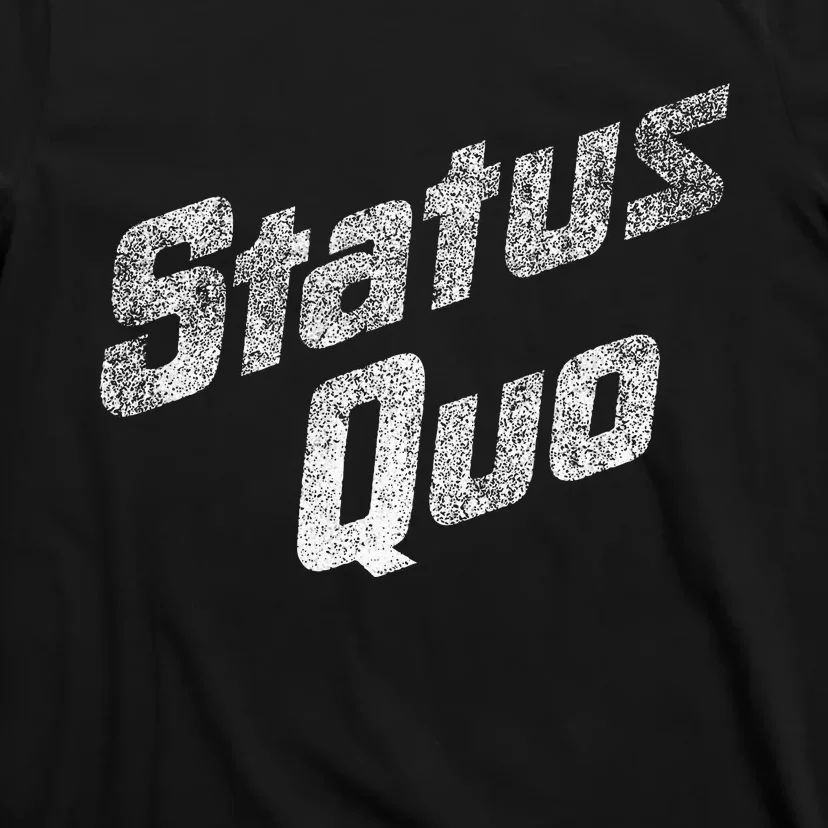 Status Quo White Distressed Logo T-Shirt