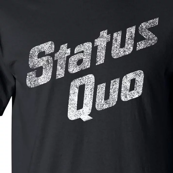 Status Quo White Distressed Logo Tall T-Shirt