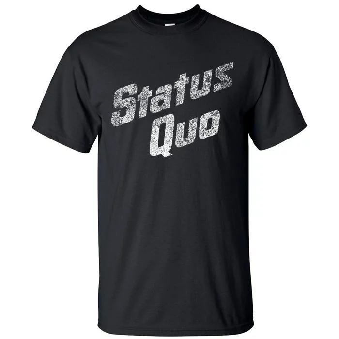 Status Quo White Distressed Logo Tall T-Shirt