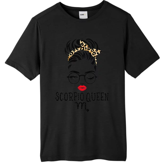 Scorpio Queen Woman Face Wink Eyes Lady Face Birthday ChromaSoft Performance T-Shirt