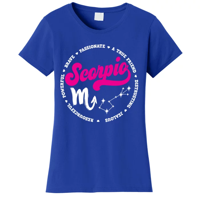 Scorpio Queen Zodiac Birthday Print Horoscope Gift Women's T-Shirt