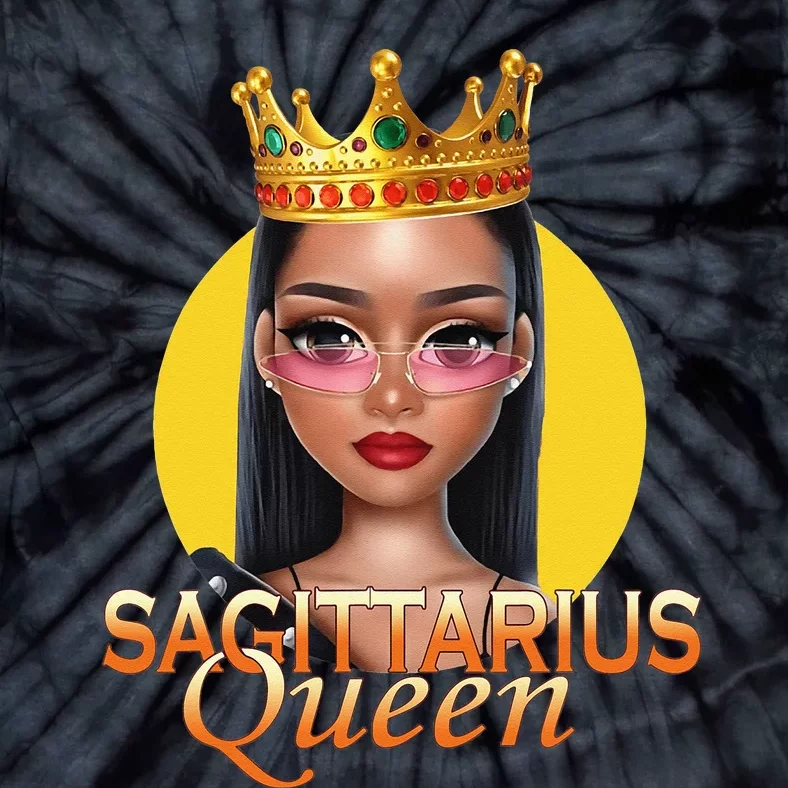 Sagittarius Queen Zodiac Birthday Tie-Dye T-Shirt