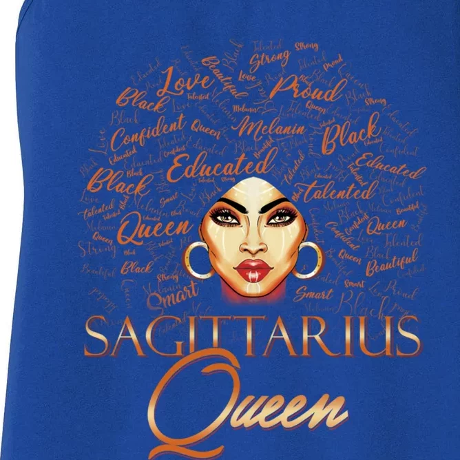 Sagittarius Queen Zodiac Born In November Or December Birth Great Gift Women's Racerback Tank