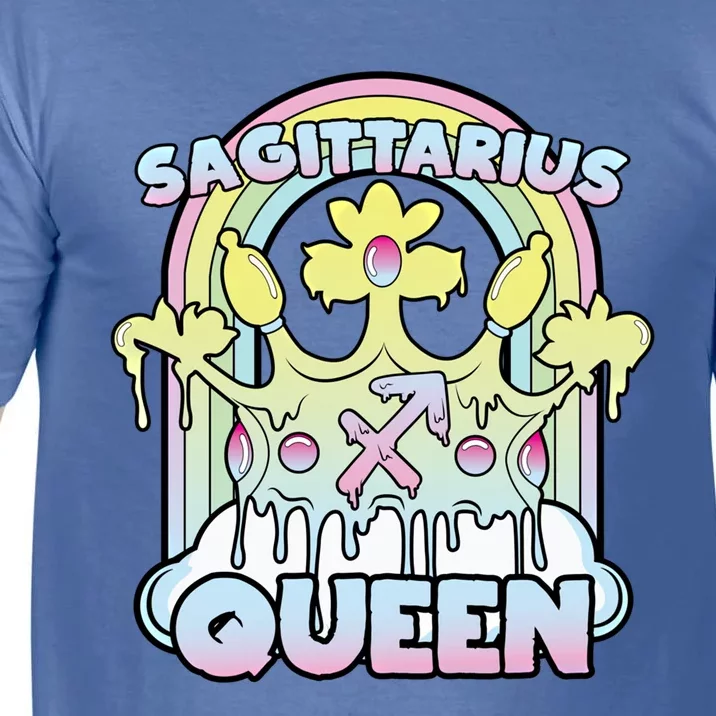 Sagittarius Queen Zodiac Sign With Crown Kawaii Pastel Goth Cool Gift Comfort Colors T-Shirt