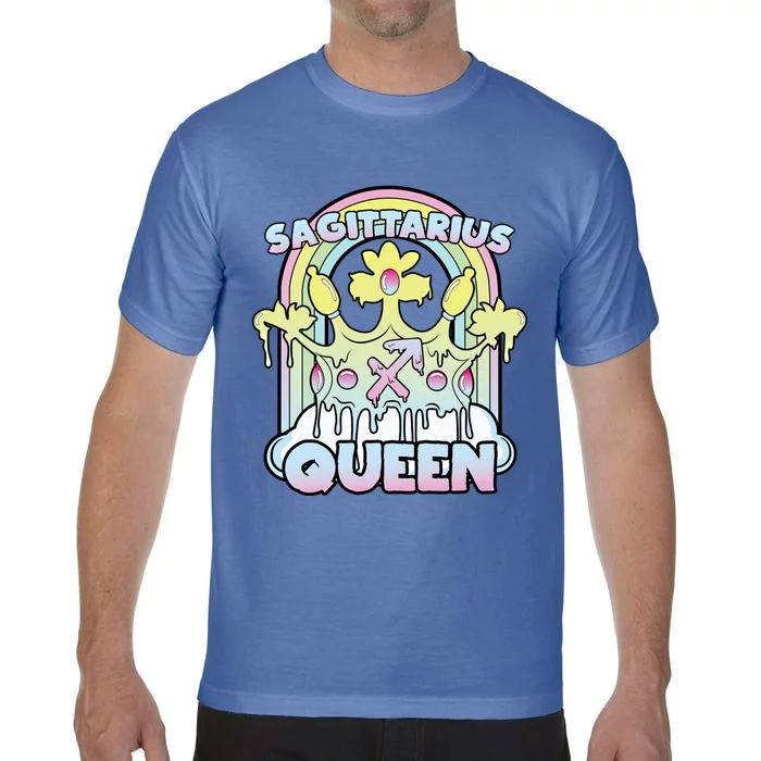 Sagittarius Queen Zodiac Sign With Crown Kawaii Pastel Goth Cool Gift Comfort Colors T-Shirt