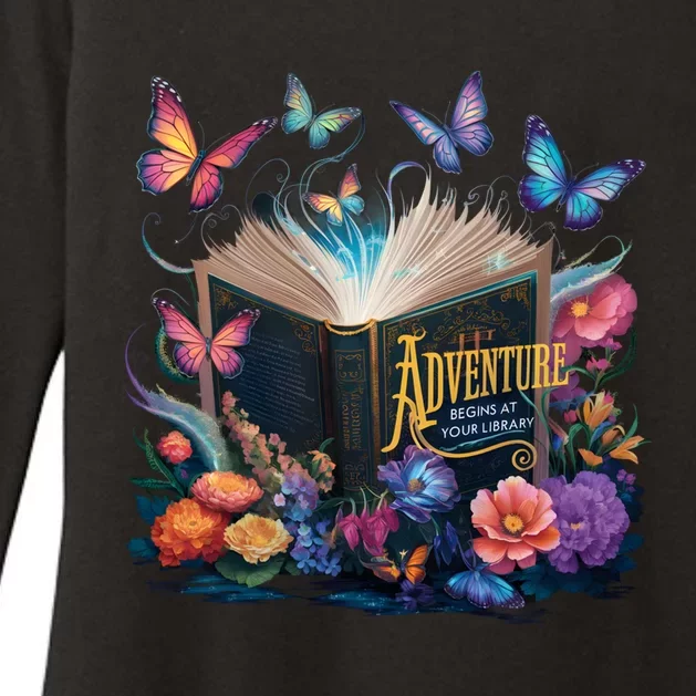 Summer Reading 2024 Adventure Begins At Your Library Flowers Meaningful Gift Womens CVC Long Sleeve Shirt