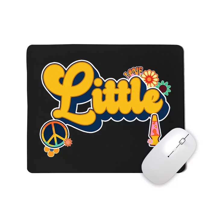 Sorority Reveal 60s Style Hippie Flowers Big Little Week Set Mousepad