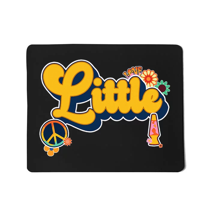 Sorority Reveal 60s Style Hippie Flowers Big Little Week Set Mousepad