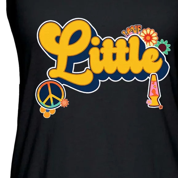 Sorority Reveal 60s Style Hippie Flowers Big Little Week Set Ladies Essential Flowy Tank