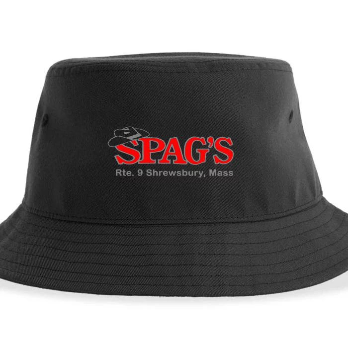 SpagS Rte 9 Shrewsbury Massachusetts Nostalgia Vintage Sustainable Bucket Hat