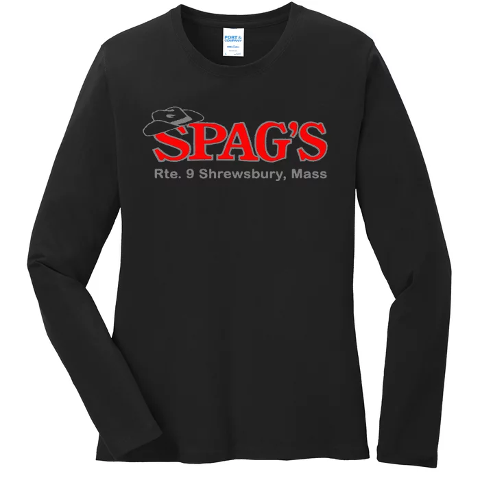 SpagS Rte 9 Shrewsbury Massachusetts Nostalgia Vintage Ladies Long Sleeve Shirt