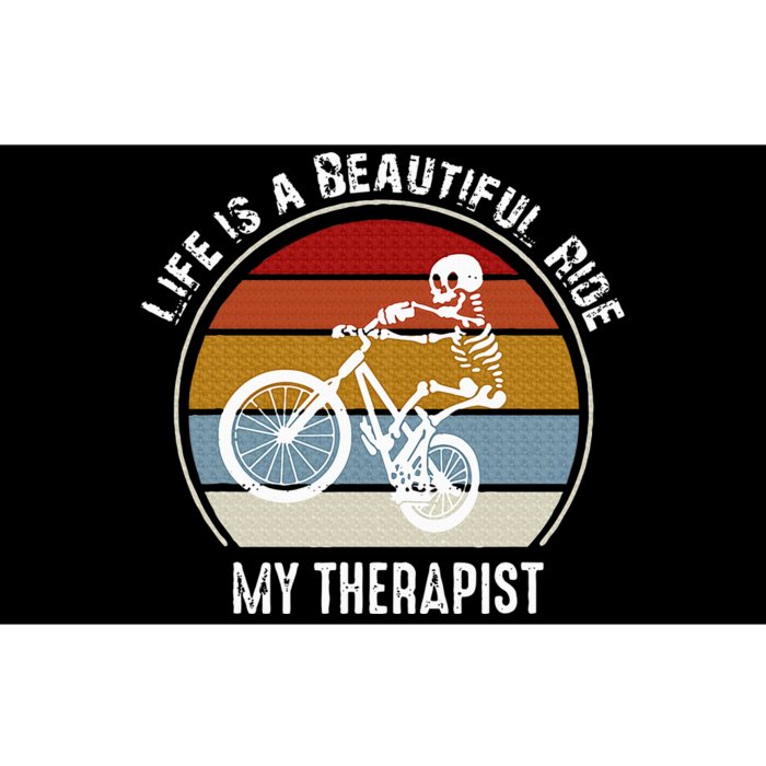 Skeleton Riding A Bicycle Life Is A Beautiful Bicycling Bumper Sticker