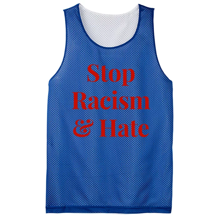 Stop Racism And Hate Cool Gift Mesh Reversible Basketball Jersey Tank