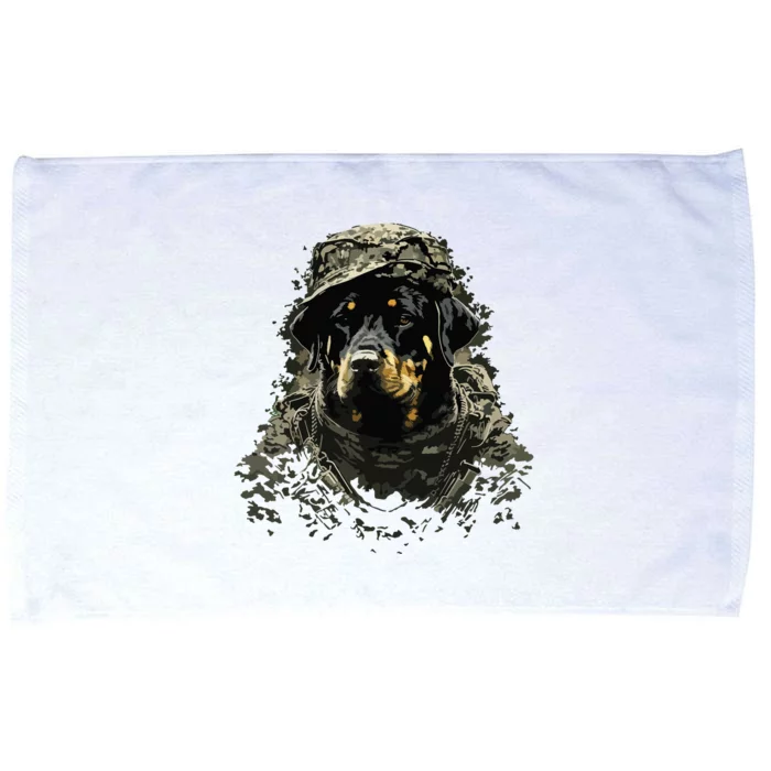 Soldier Rottweiler Army Military Rottweiler Microfiber Hand Towel