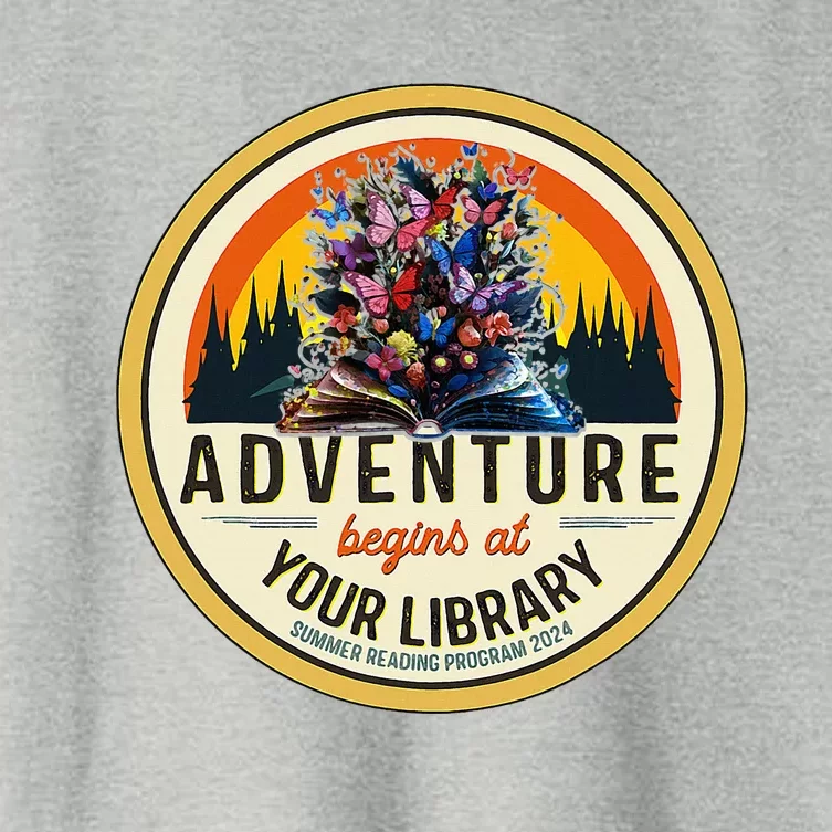 Summer Reading Adventure Begins At Your Library Women's Crop Top Tee