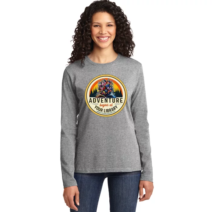 Summer Reading Adventure Begins At Your Library Ladies Long Sleeve Shirt