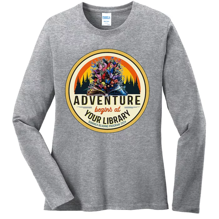 Summer Reading Adventure Begins At Your Library Ladies Long Sleeve Shirt