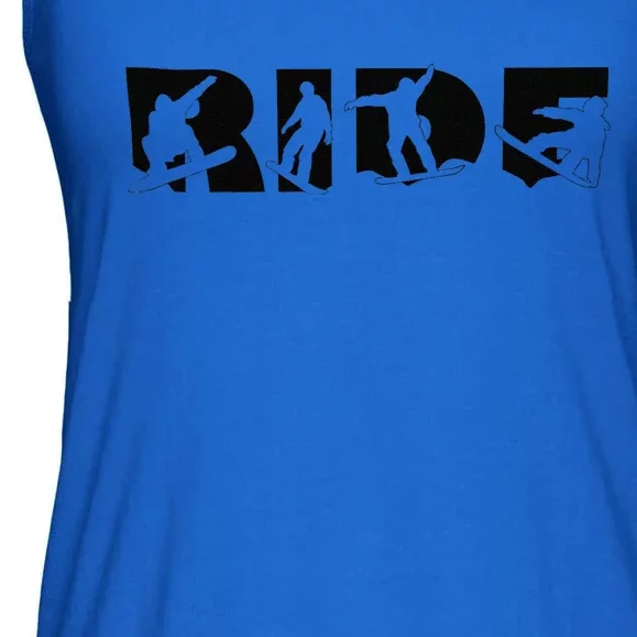 Snowboard Ride Adventure Seeker Ladies Essential Flowy Tank