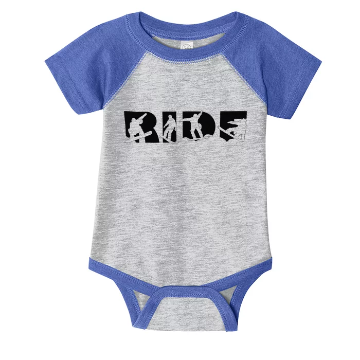 Snowboard Ride Adventure Seeker Infant Baby Jersey Bodysuit