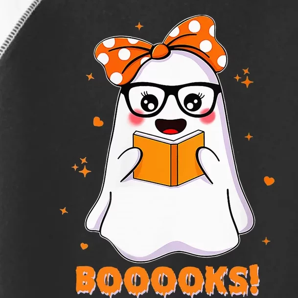 Spooky Reads Adorable Ghost in Library Halloween Toddler Fine Jersey T-Shirt