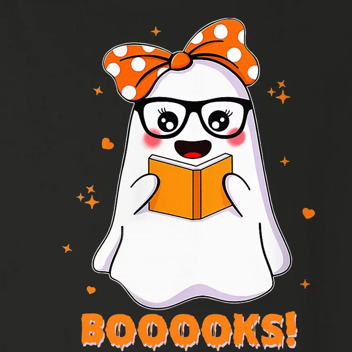 Spooky Reads Adorable Ghost in Library Halloween Toddler Long Sleeve Shirt