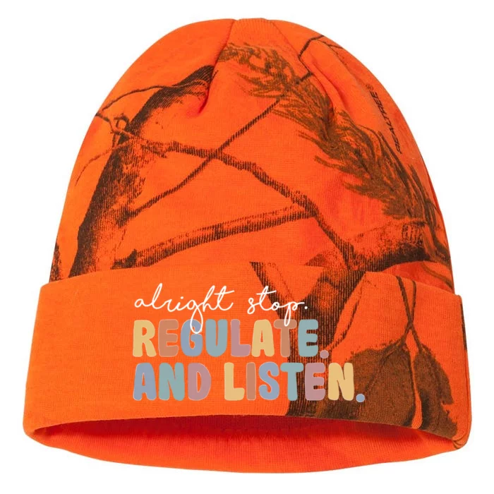 Stop Regulate And Listen School Therapist Kati - 12in Camo Beanie