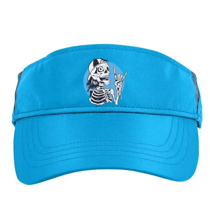 Skeleton Rock And Roll Cartoon Adult Drive Performance Visor