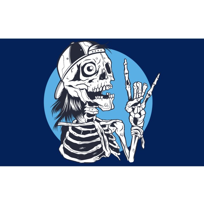 Skeleton Rock And Roll Cartoon Bumper Sticker