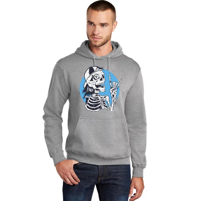 Skeleton Rock And Roll Cartoon Hoodie