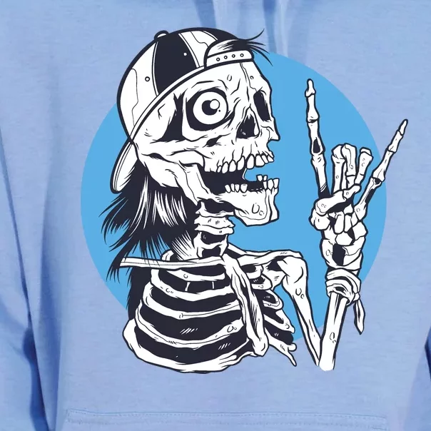 Skeleton Rock And Roll Cartoon Unisex Surf Hoodie