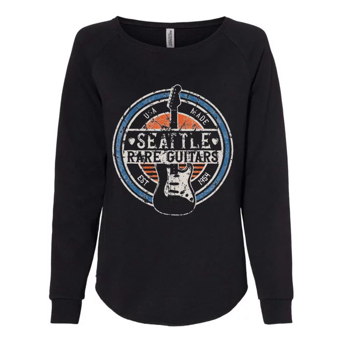 Seattle Rock And Roll Guitar Player Souvenirs Womens California Wash Sweatshirt