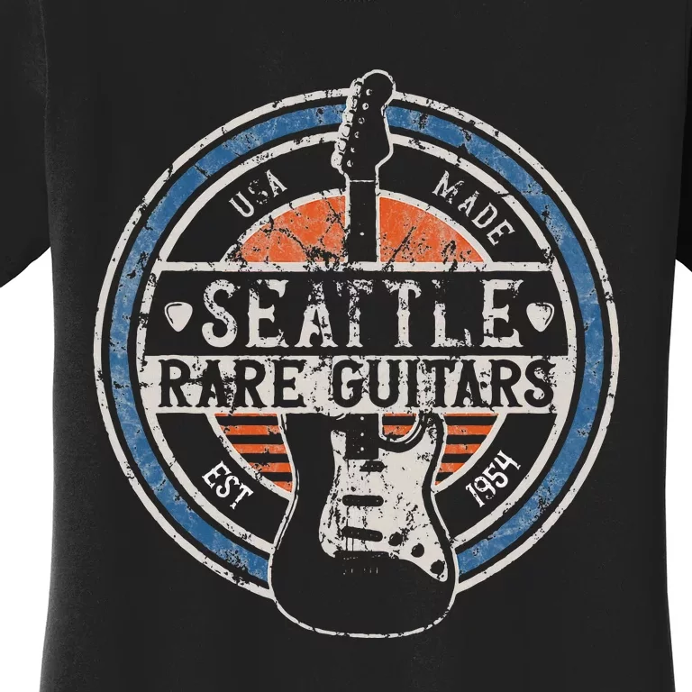 Seattle Rock And Roll Guitar Player Souvenirs Women's T-Shirt