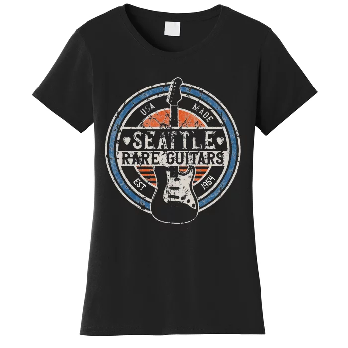 Seattle Rock And Roll Guitar Player Souvenirs Women's T-Shirt