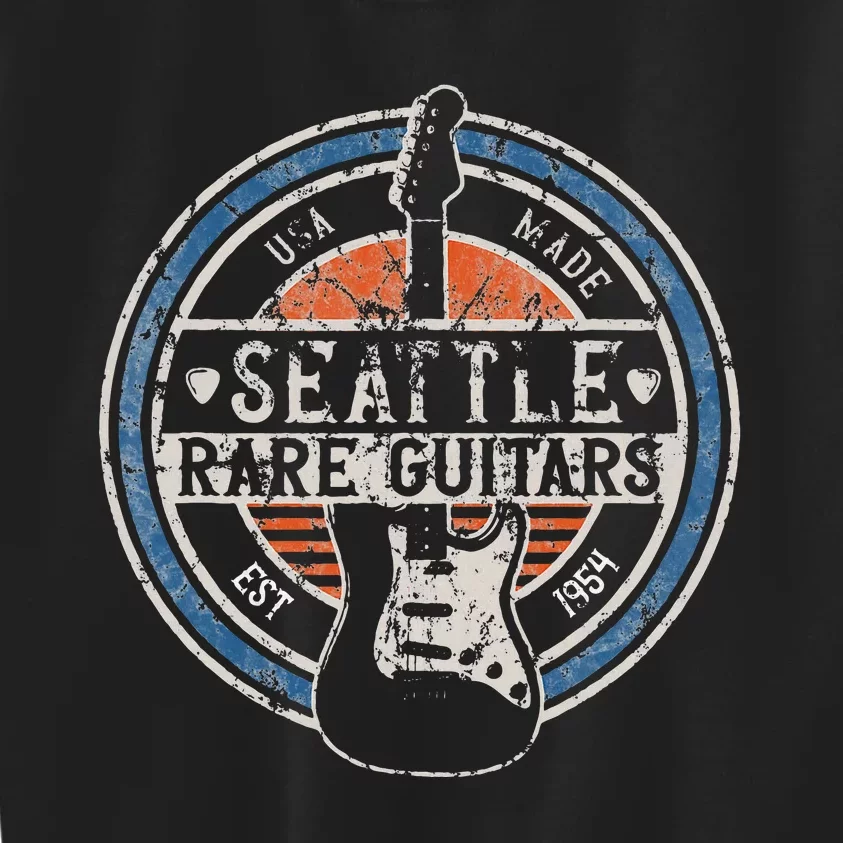 Seattle Rock And Roll Guitar Player Souvenirs Kids Sweatshirt