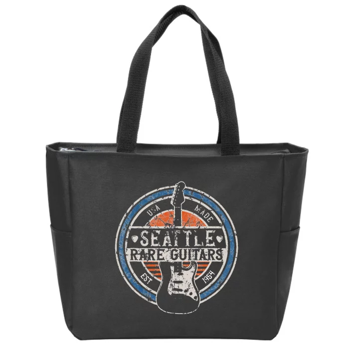 Seattle Rock And Roll Guitar Player Souvenirs Zip Tote Bag