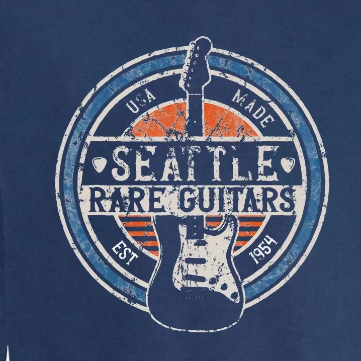 Seattle Rock And Roll Guitar Player Souvenirs Garment-Dyed Sweatshirt