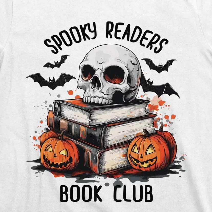 Spooky Reader Book Club Halloween Book Lover Bookworm T-Shirt