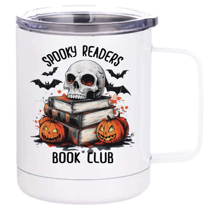 Spooky Reader Book Club Halloween Book Lover Bookworm 12 oz Stainless Steel Tumbler Cup