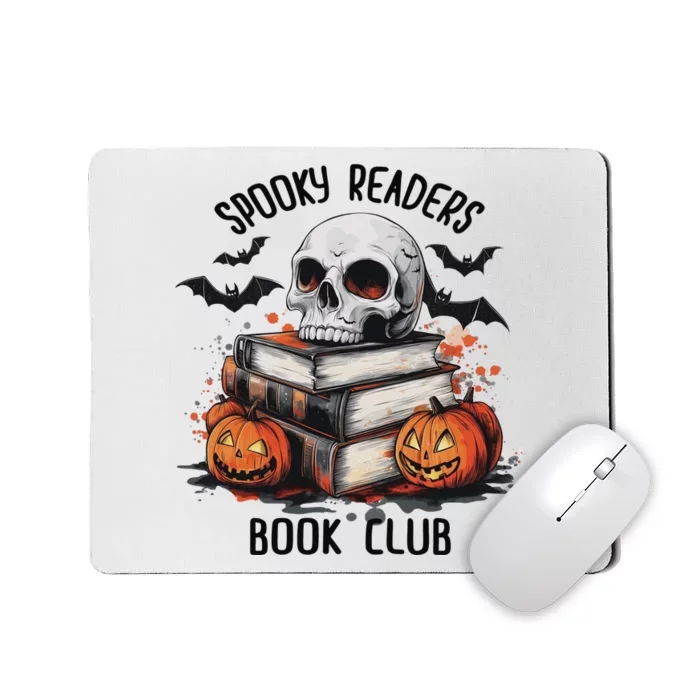 Spooky Reader Book Club Halloween Book Lover Bookworm Mousepad