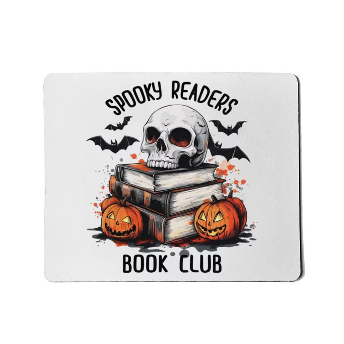 Spooky Reader Book Club Halloween Book Lover Bookworm Mousepad