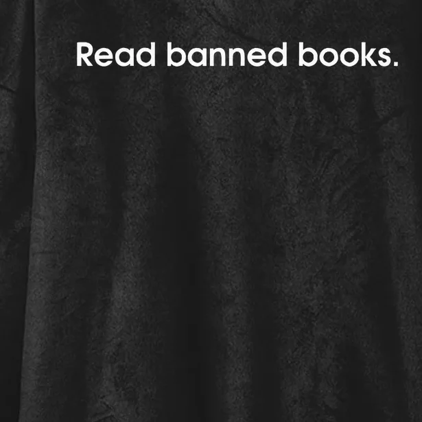 Simple Read Banned Books Text National Librarian Week 2024 Hooded Wearable Blanket