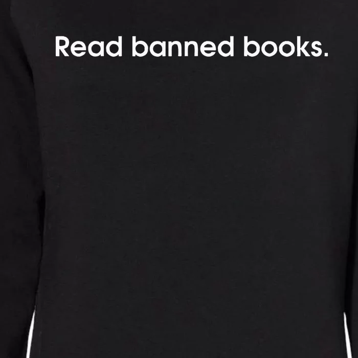 Simple Read Banned Books Text National Librarian Week 2024 Womens California Wash Sweatshirt