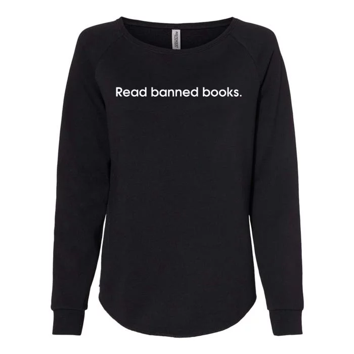 Simple Read Banned Books Text National Librarian Week 2024 Womens California Wash Sweatshirt